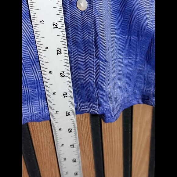 Cutter & Buck Shirt Small Womens Blue 100% Cotton Long Sleeve Woven Twill - Picture 4 of 9